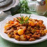 Boeuf Haché aux Poivrons et Petits Oignons Blancs en Sauce Tomate au Cookeo