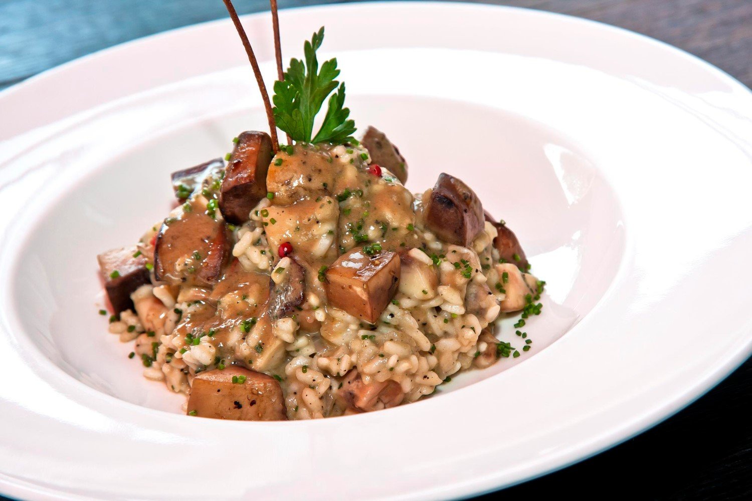 Risotto aux Champignons et Foie Gras Poêlé