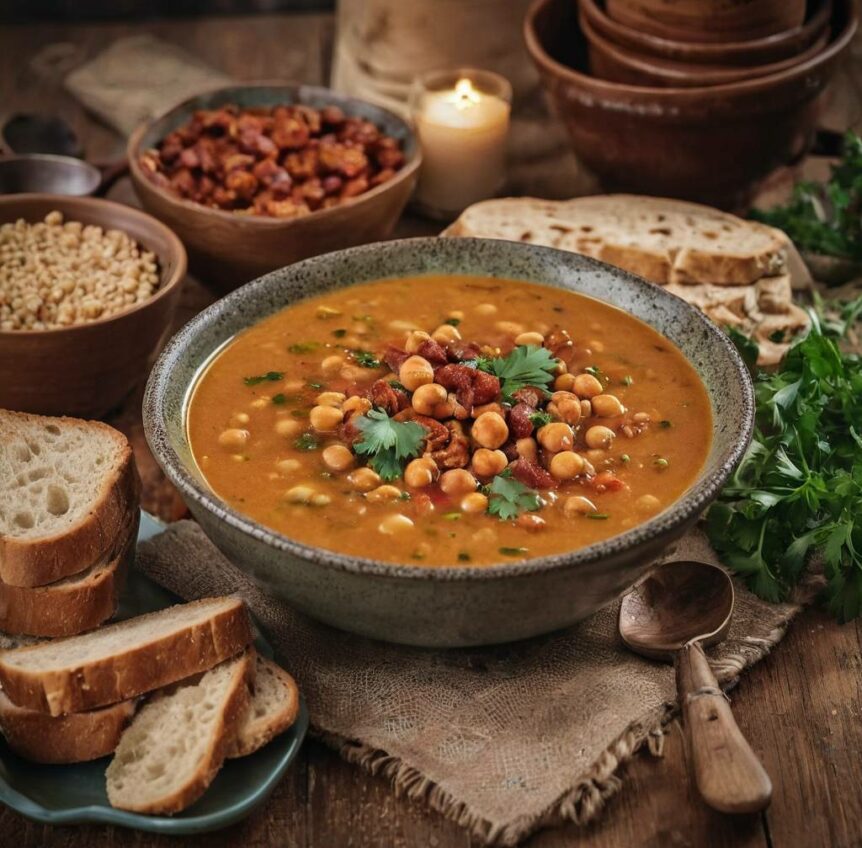 Soupe de Pois Chiches, Chorizo et Poireaux au cookeo - Cookeo Mania