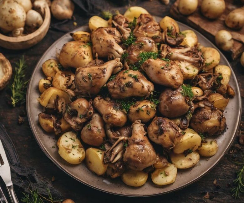 Lapin aux Champignons et Pommes de Terre au cookeo - Cookeo Mania