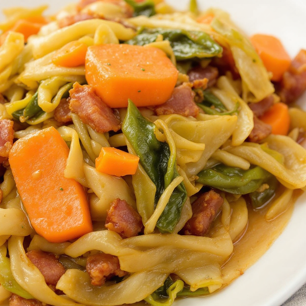 Chou Chinois au Lard Fumé et Carottes au Cookeo