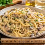 Linguines Crémeuses aux Champignons au Vin Blanc au robot multi-cuiseur Moulinex