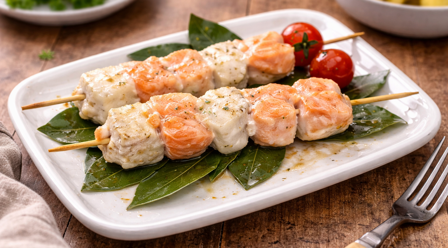 Brochettes de poisson express au Cookeo