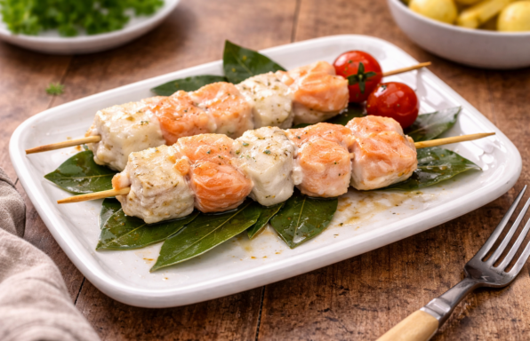 Brochettes de poisson express au Cookeo