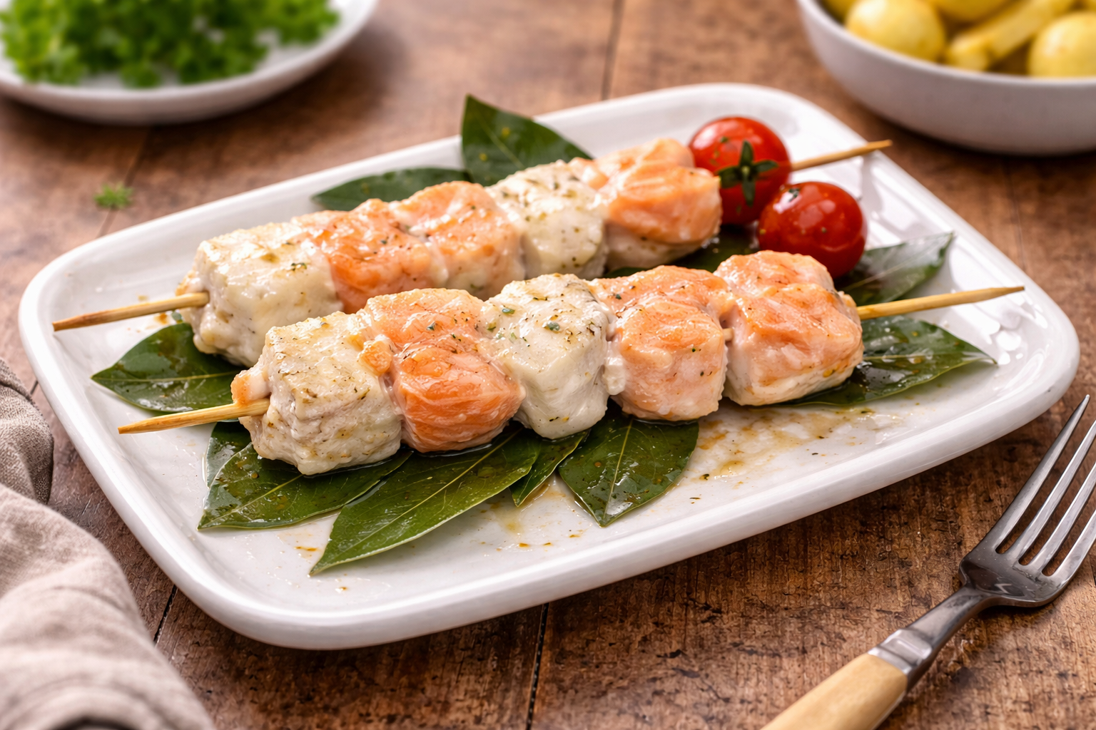 Brochettes de poisson express au Cookeo