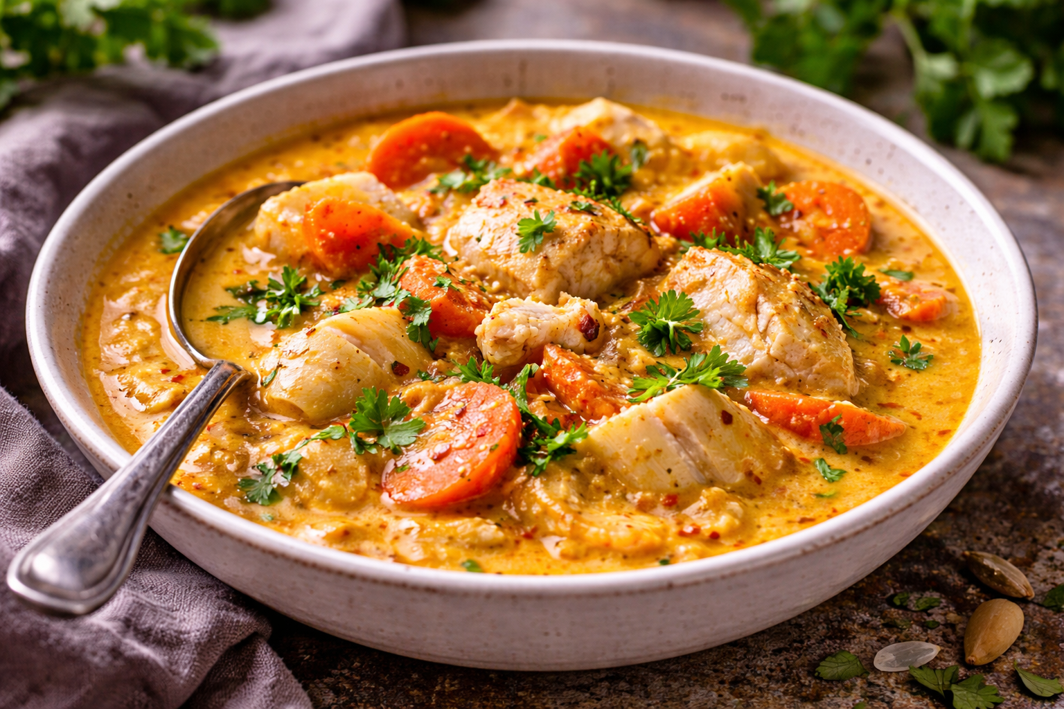 Cabillaud crémeux au coco