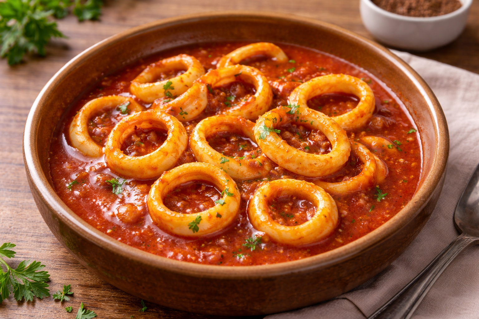 Calamars à la tomate et paprika au Cookeo