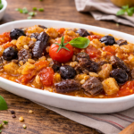 Caponata sicilienne d’aubergines, olives et câpres à l'autocuiseur cookéo