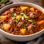 Mijoté de lentillons aux boulettes de saucisse à l'autocuiseur cookéo