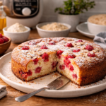 Gâteau au yaourt et aux framboises à l&rsquo;Extra crisp au robot multi-cuiseur Moulinex