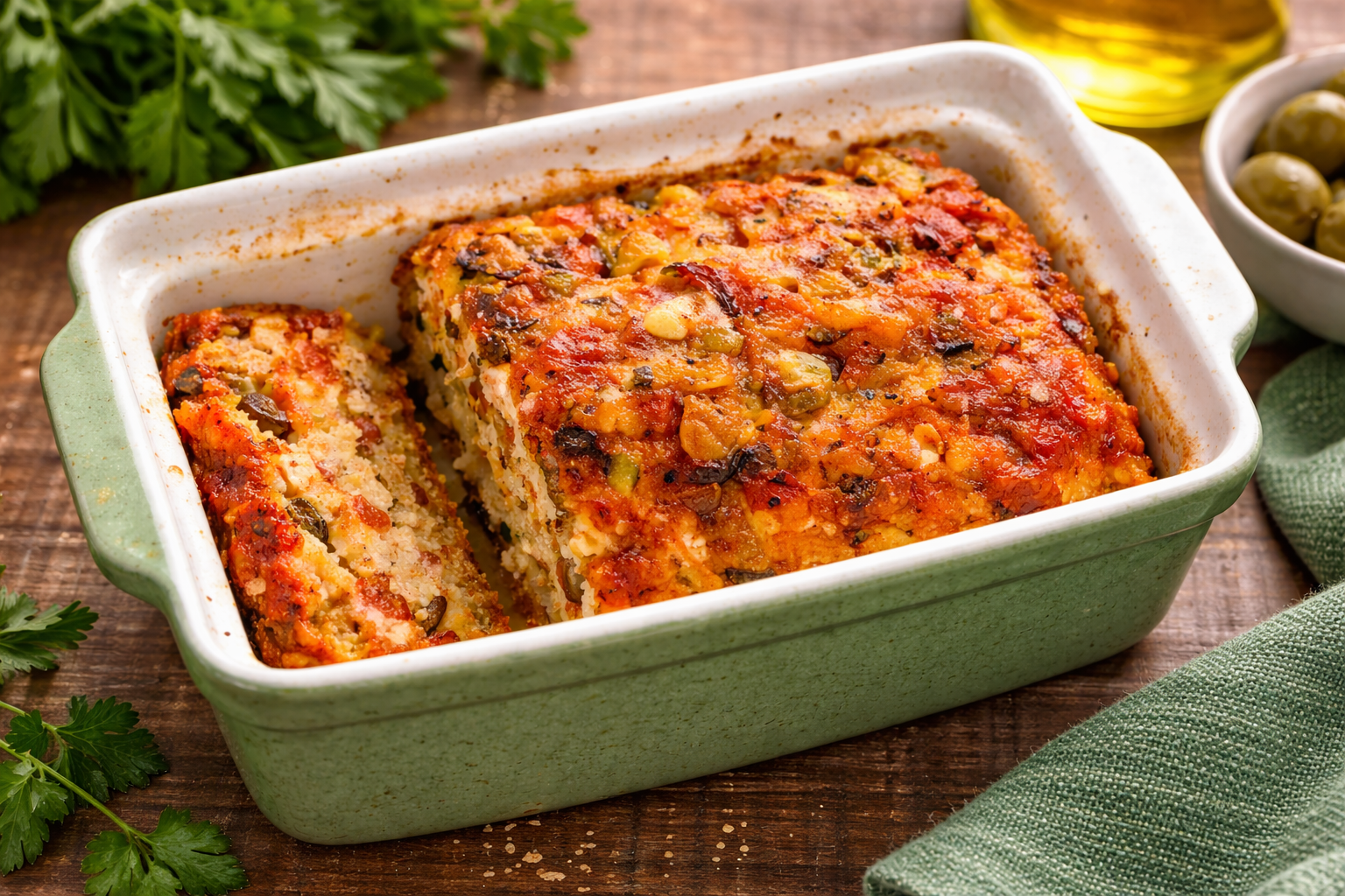 Cake aux tomates séchées et à la feta au Cookeo (Extra crisp)