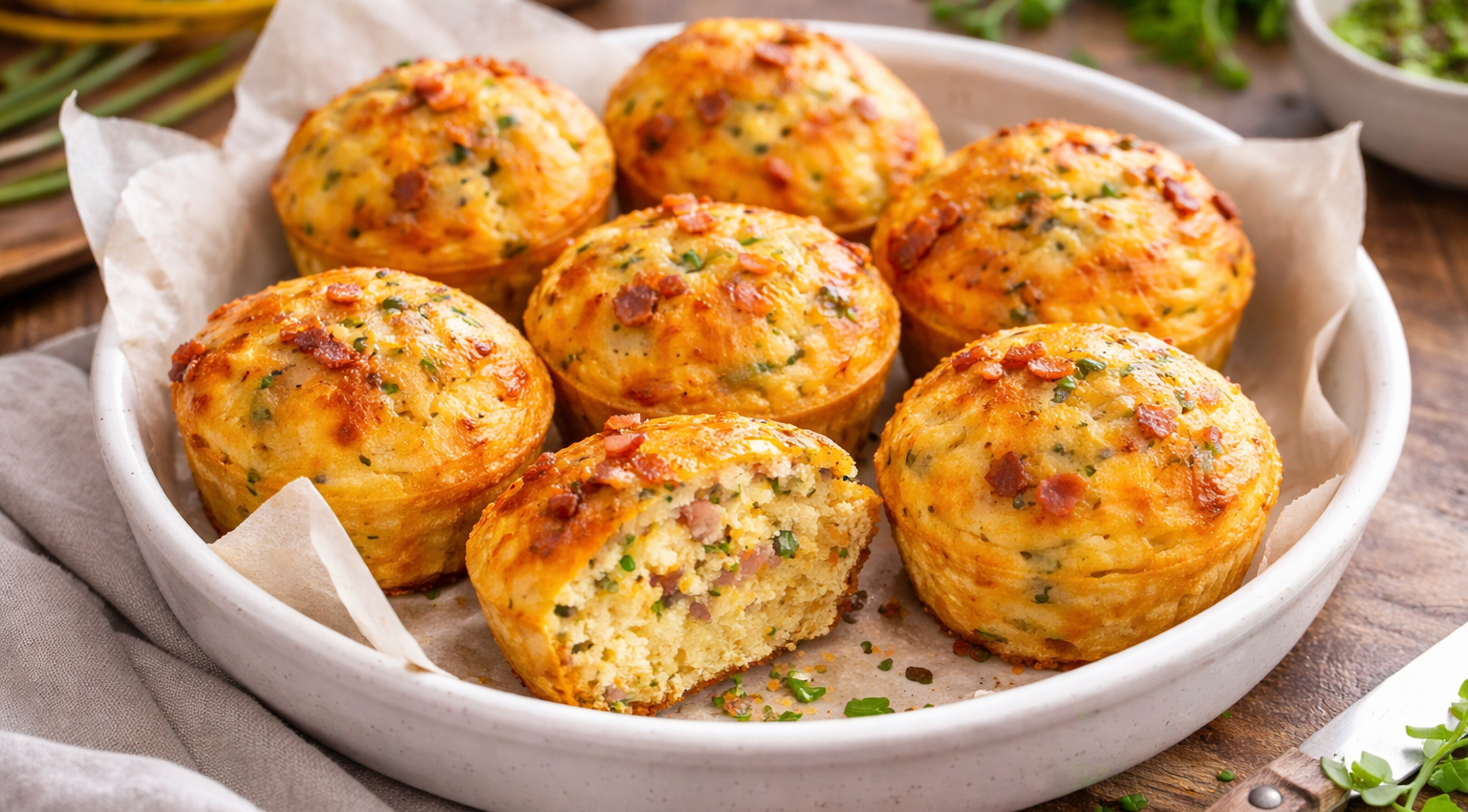 Muffins chèvre & lardons au Cookeo (avec Extra Crisp)