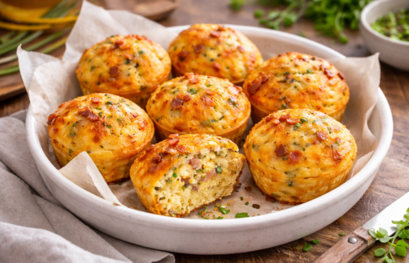 Muffins chèvre & lardons au Cookeo (avec Extra Crisp)