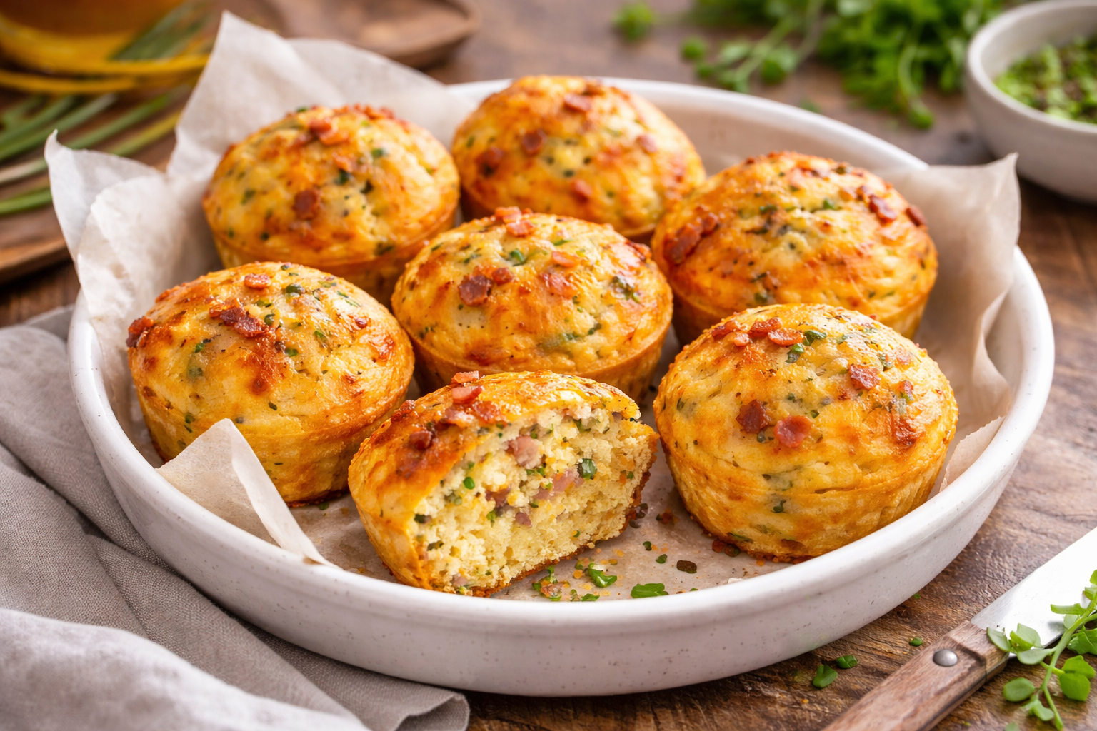 Muffins chèvre & lardons au Cookeo (avec Extra Crisp)
