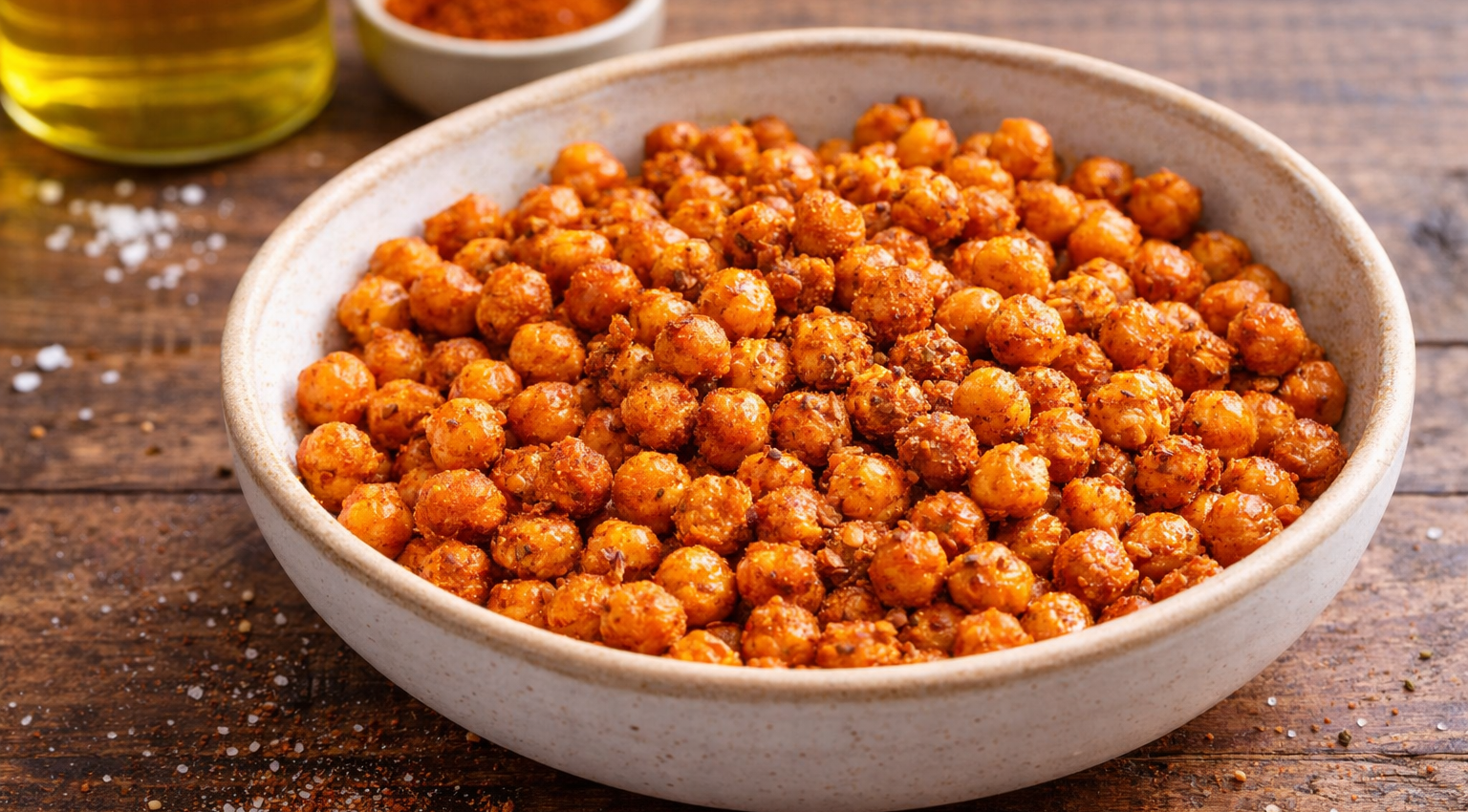 Pois chiches grillés avec l'Extra-Crisp