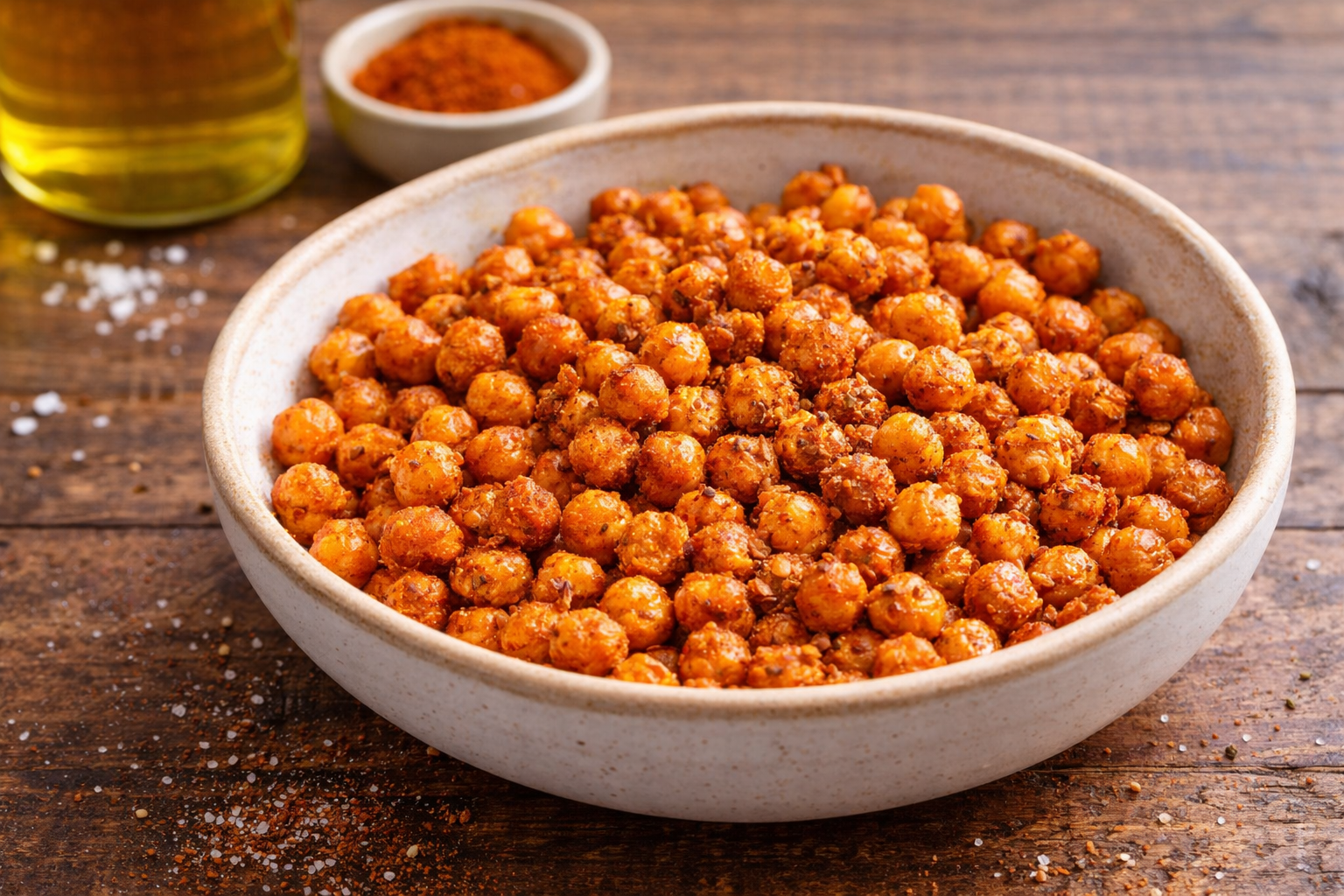 Pois chiches grillés avec l'Extra-Crisp