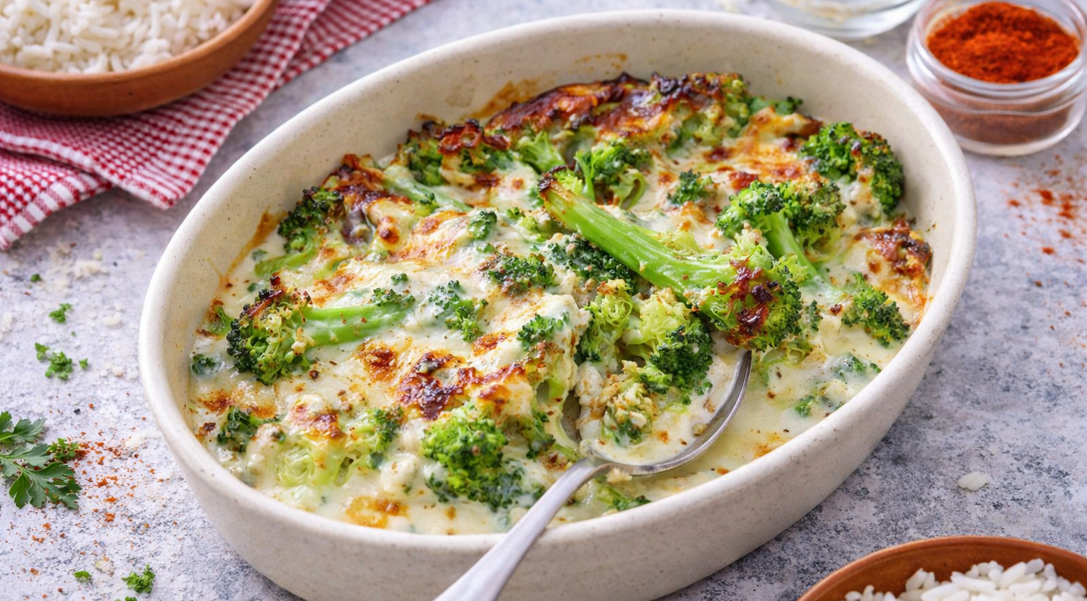 Gratin de brocoli à la béchamel au Cookeo (Extra Crisp)