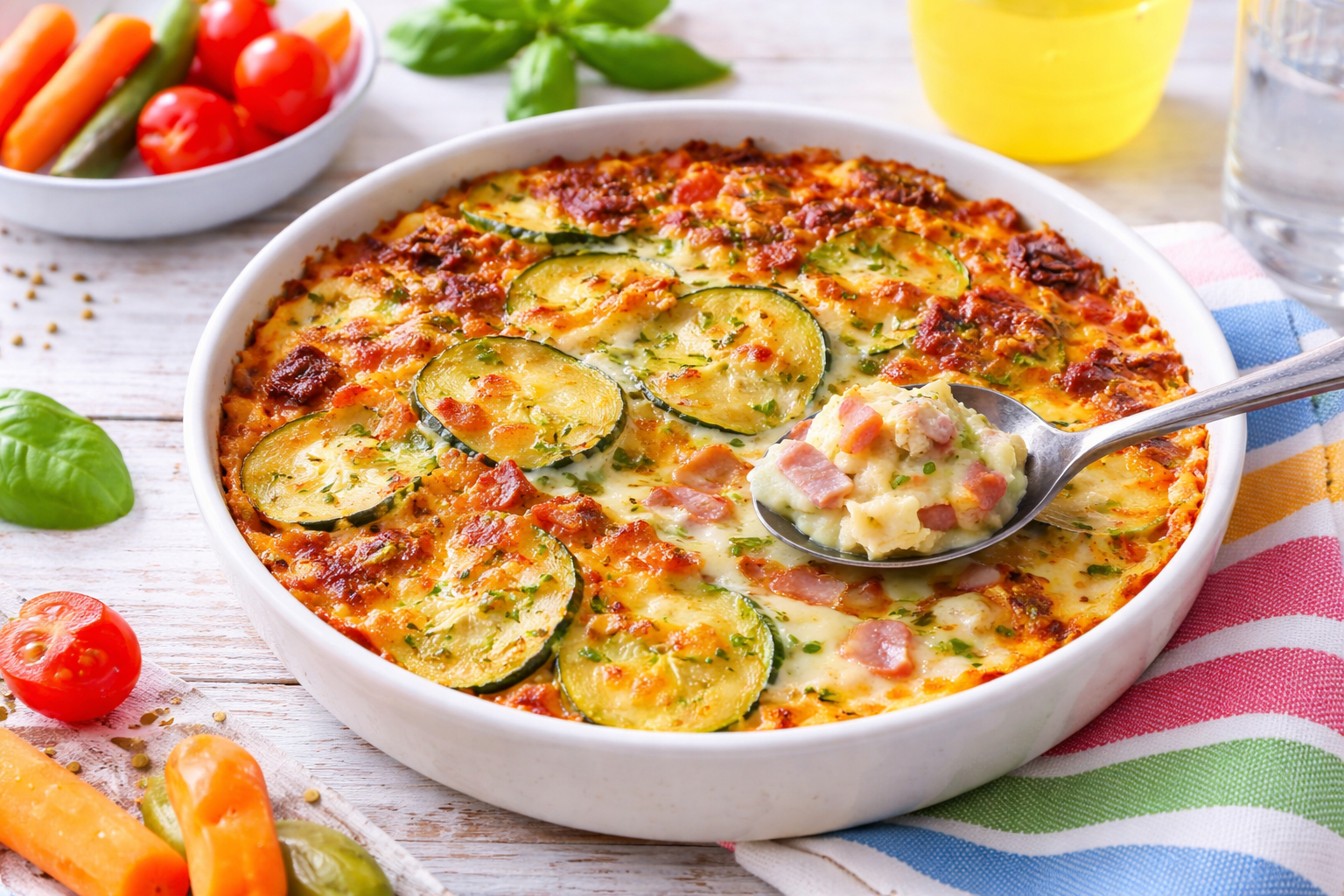 Gratin de courgettes aux lardons au Cookeo (Extra Crisp)