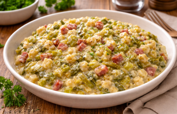 Crozets fondants poireaux–comté au Cookeo