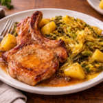 Côtes de porc fondantes au chou et pommes de terre au robot multi-cuiseur cookéo