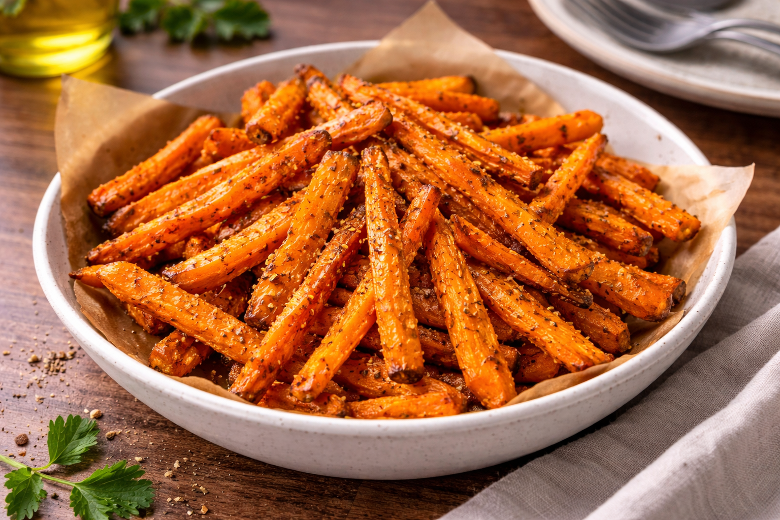 Frites de carottes croustillantes au Cookeo Extra Crisp