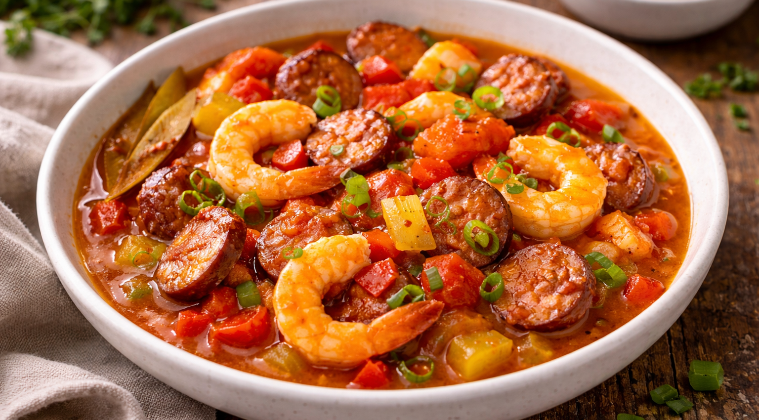 Gumbo créole express aux crevettes et saucisses au Cookeo