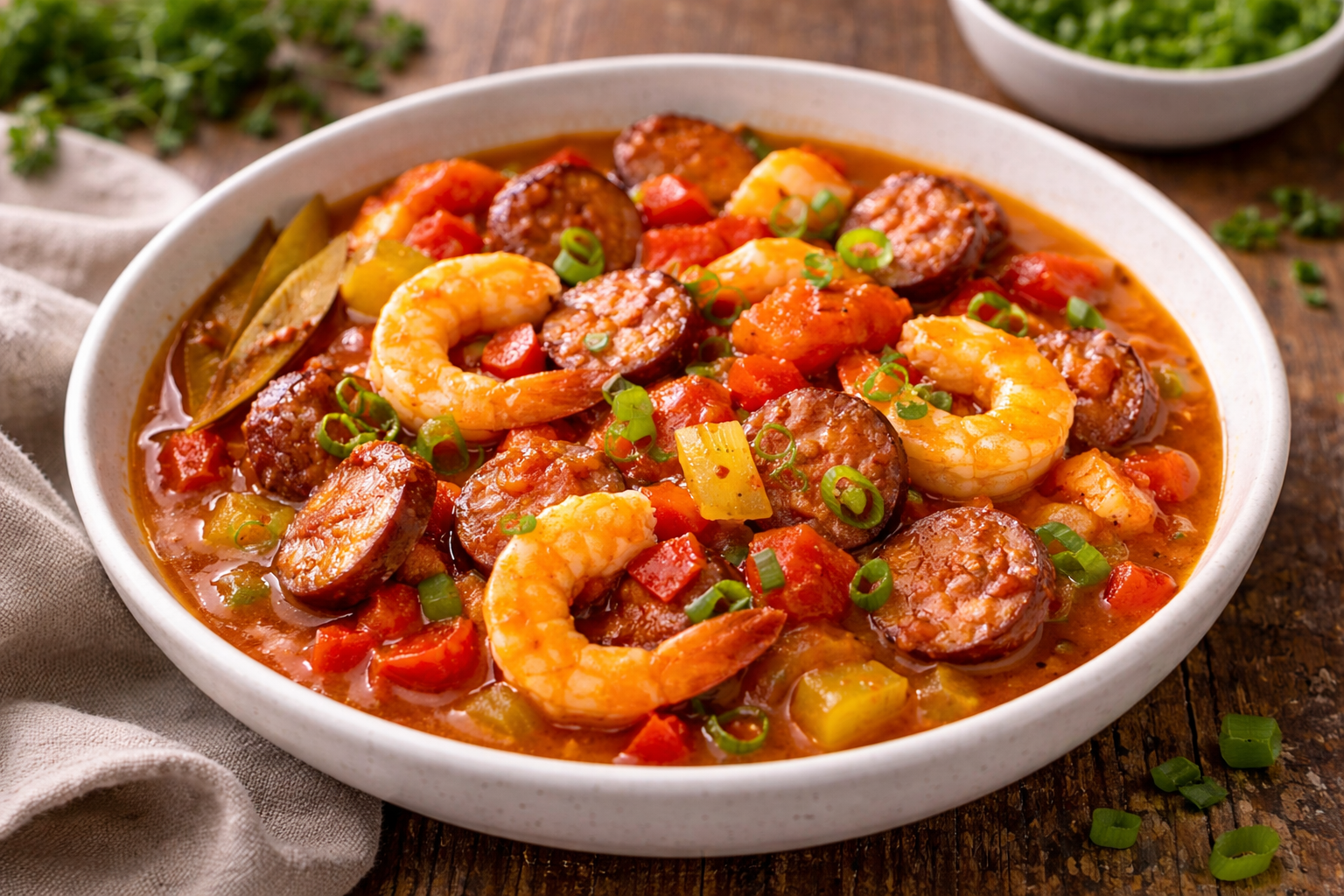Gumbo créole express aux crevettes et saucisses au Cookeo
