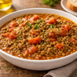 Lentilles tomates au curry au robot multi-cuiseur Moulinex
