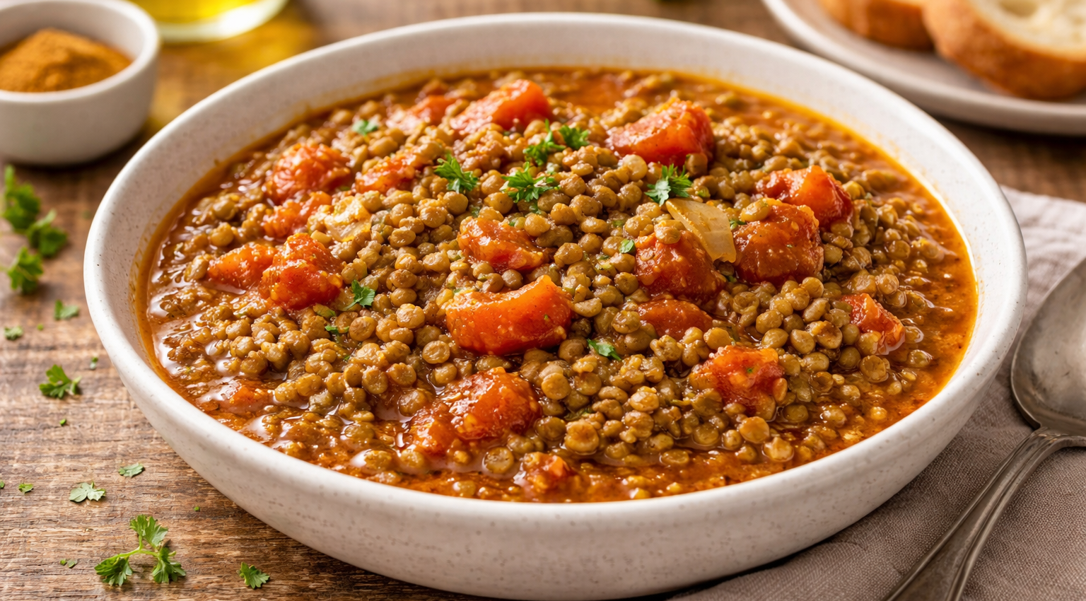 Lentilles tomates au curry façon Cookeo