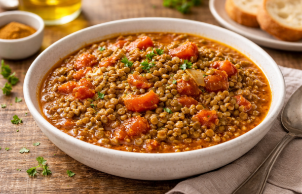 Lentilles tomates au curry façon Cookeo