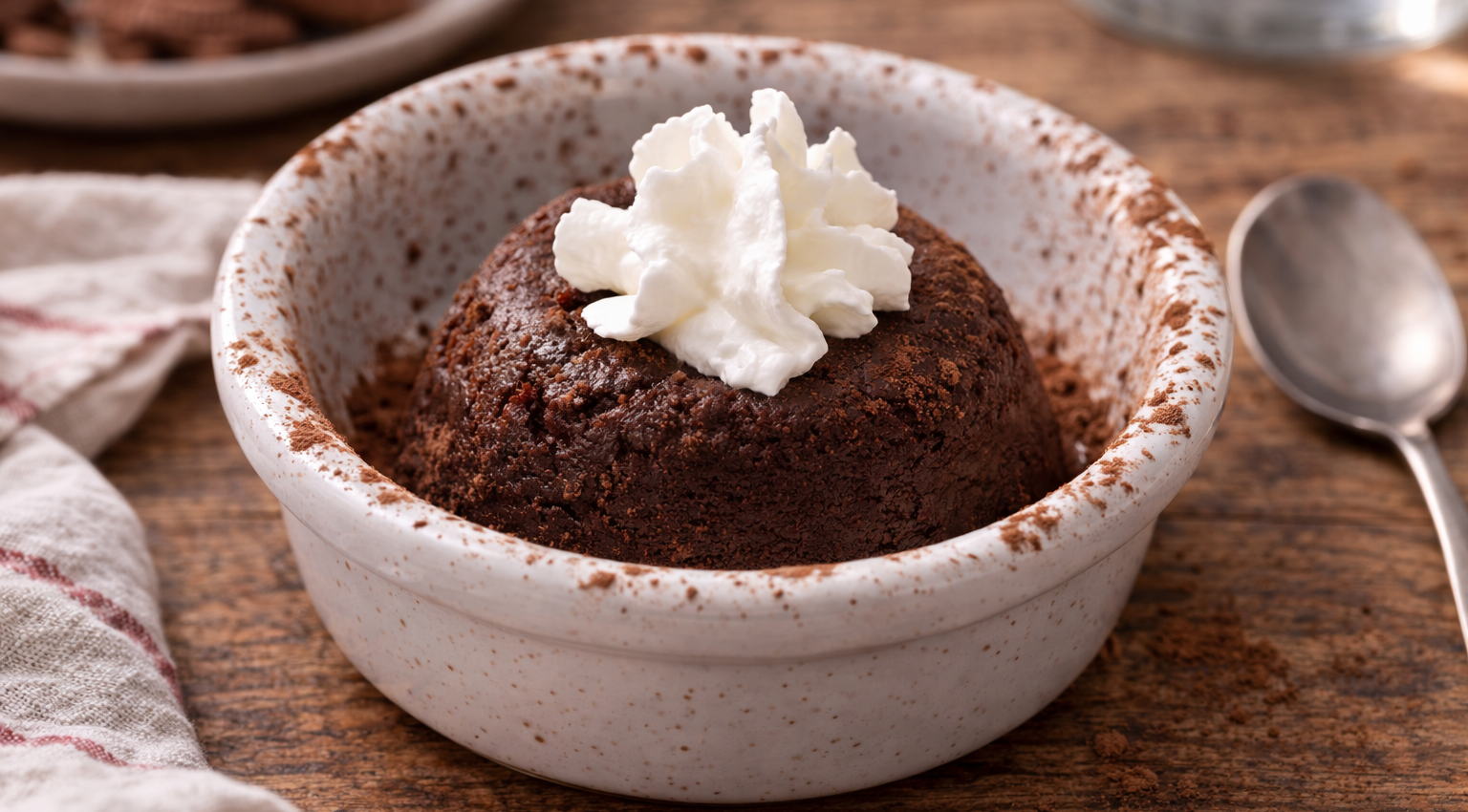 Moelleux vapeur au cacao au Cookeo