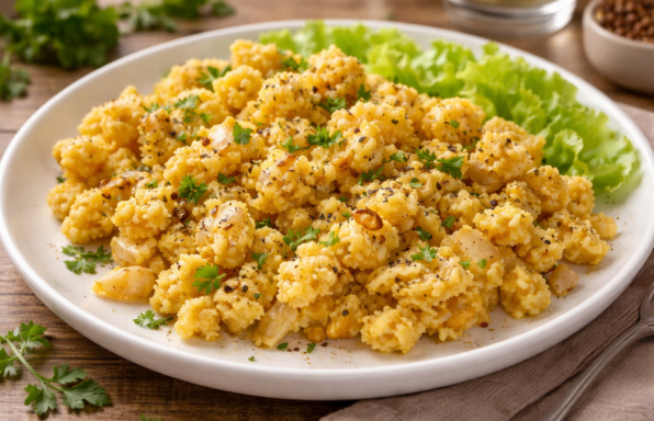 Oeuf brouillé aux oignons fondants au cookeo