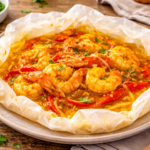 Papillotes de crevettes coco-curry à la citronnelle au robot multi-cuiseur cookéo