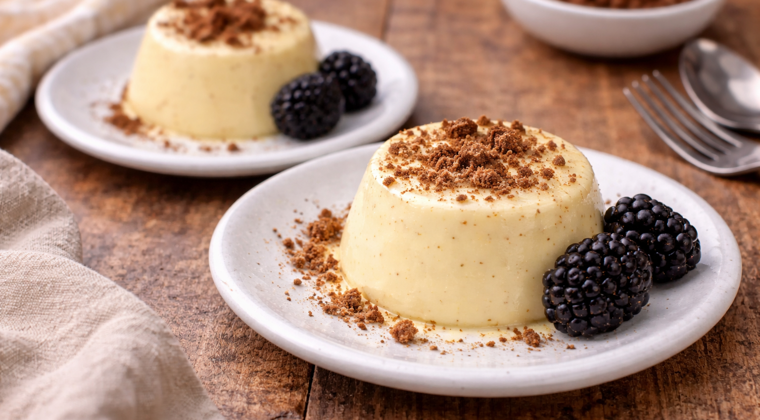 Petits flans au chocolat blanc au Cookeo