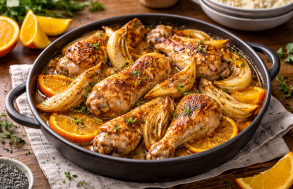 Pilons de poulet aux agrumes et fenouil fondant au Cookeo