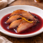 Poires au vin rouge express au robot multi-cuiseur Moulinex