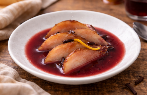 Poires au vin rouge express au Cookeo