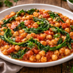 Pois chiches fondants à la tomate & épinards à l'autocuiseur Moulinex