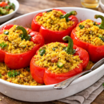 Poivrons farcis façon couscous express au multicuiseur cookéo