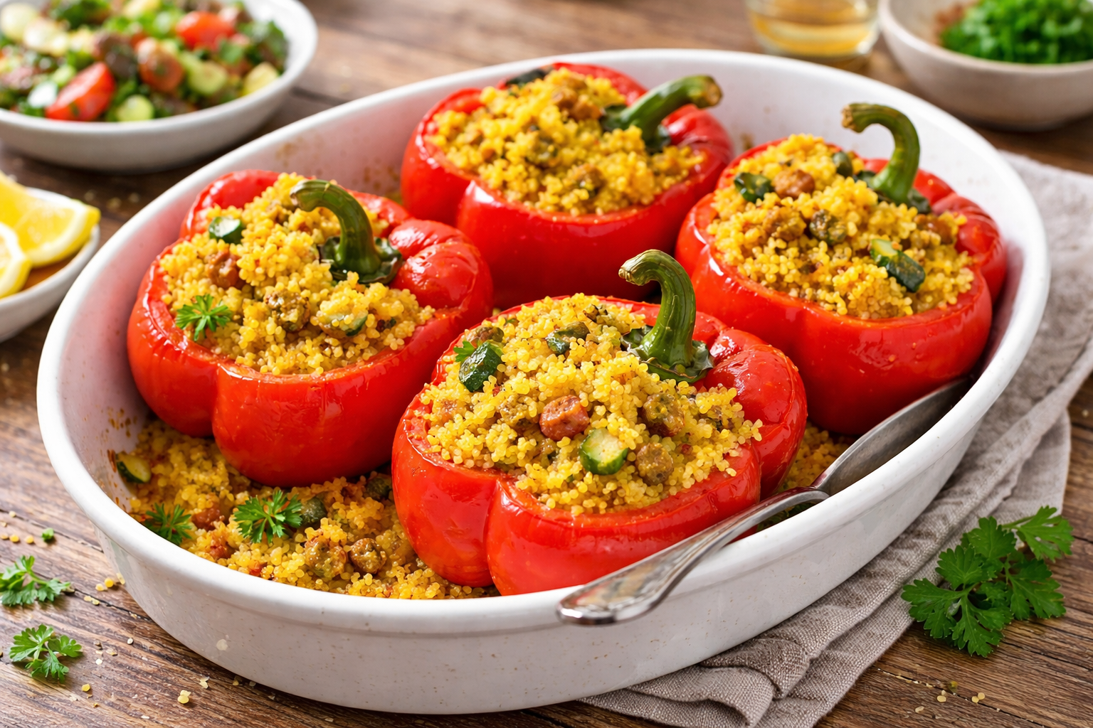 Poivrons farcis façon couscous express au Cookeo