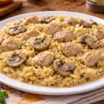 Porc colombo crémeux aux champignons et riz au multicuiseur Moulinex