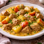 Porc fondant au coco et pommes parfumées au robot multi-cuiseur cookéo