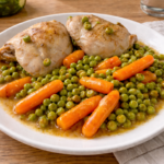 Poulet carottes et petits pois au vin blanc à l'autocuiseur Moulinex