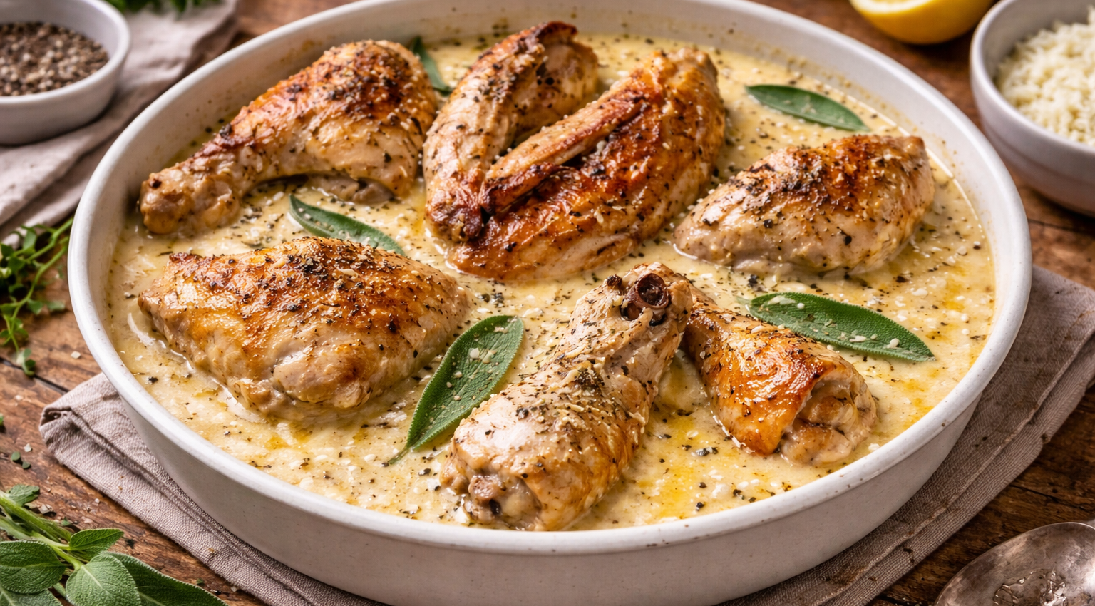 Poulet crémeux au pecorino et citron façon Cookeo