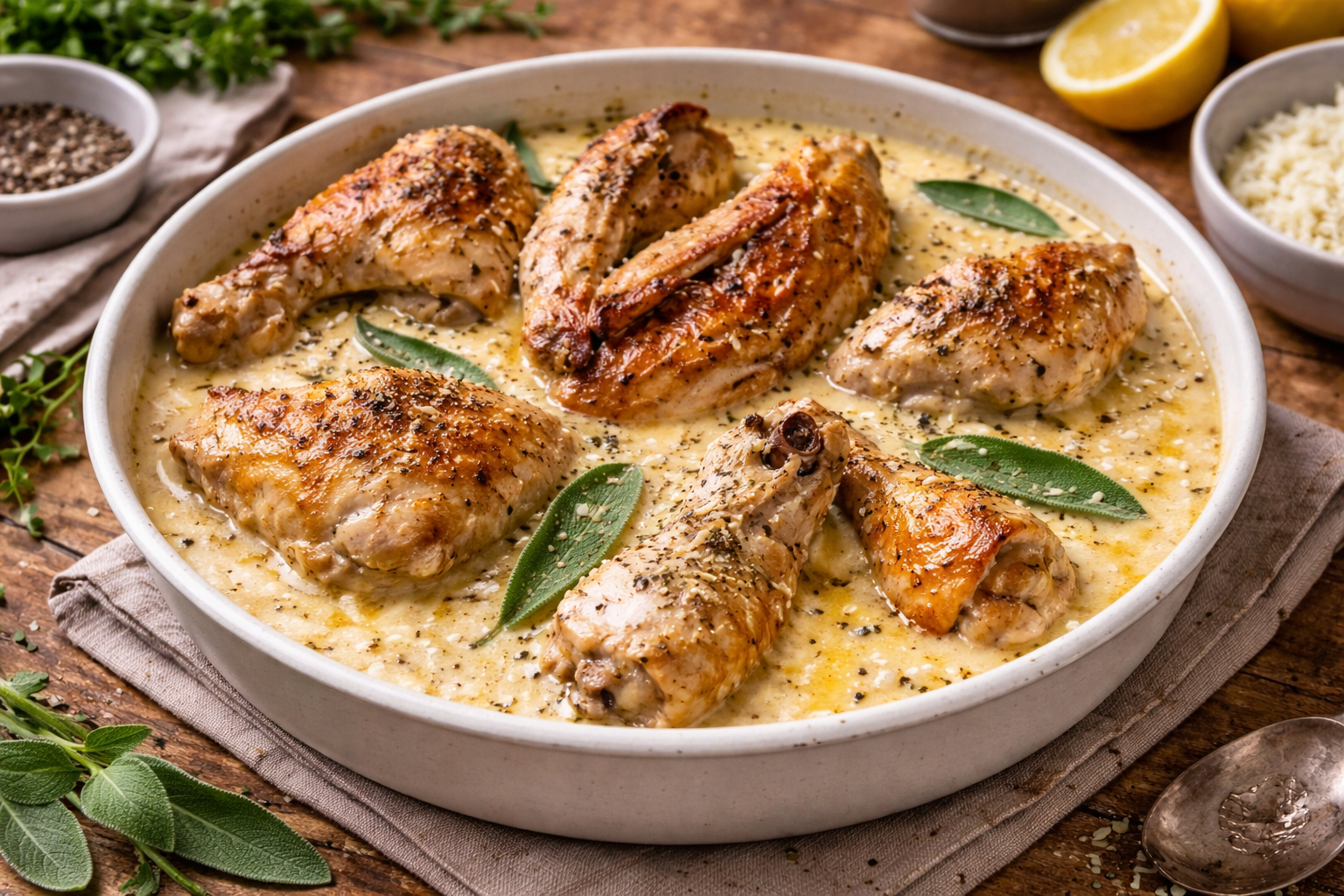 Poulet crémeux au pecorino et citron façon Cookeo