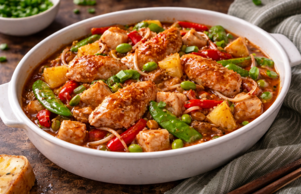 Poulet exotique sucré-salé au Cookeo