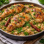 Poulet parfumé au riz et petits pois au robot multi-cuiseur Moulinex