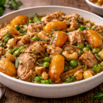 Poulet parfumé aux abricots et noix de cajou au robot multi-cuiseur cookéo