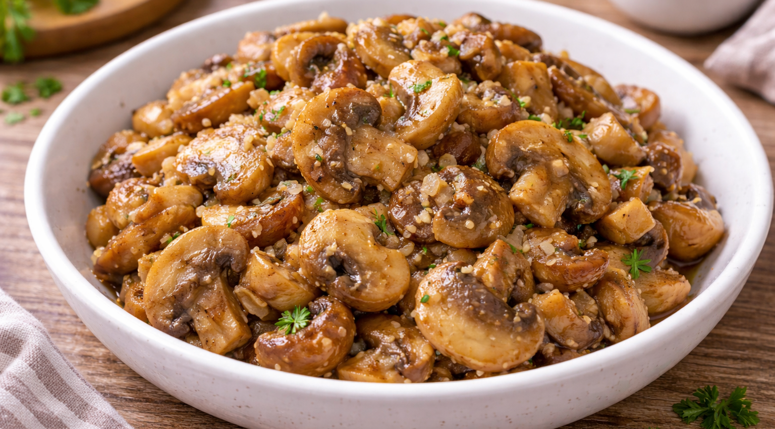 Poêlée de champignons aux échalotes au Cookeo