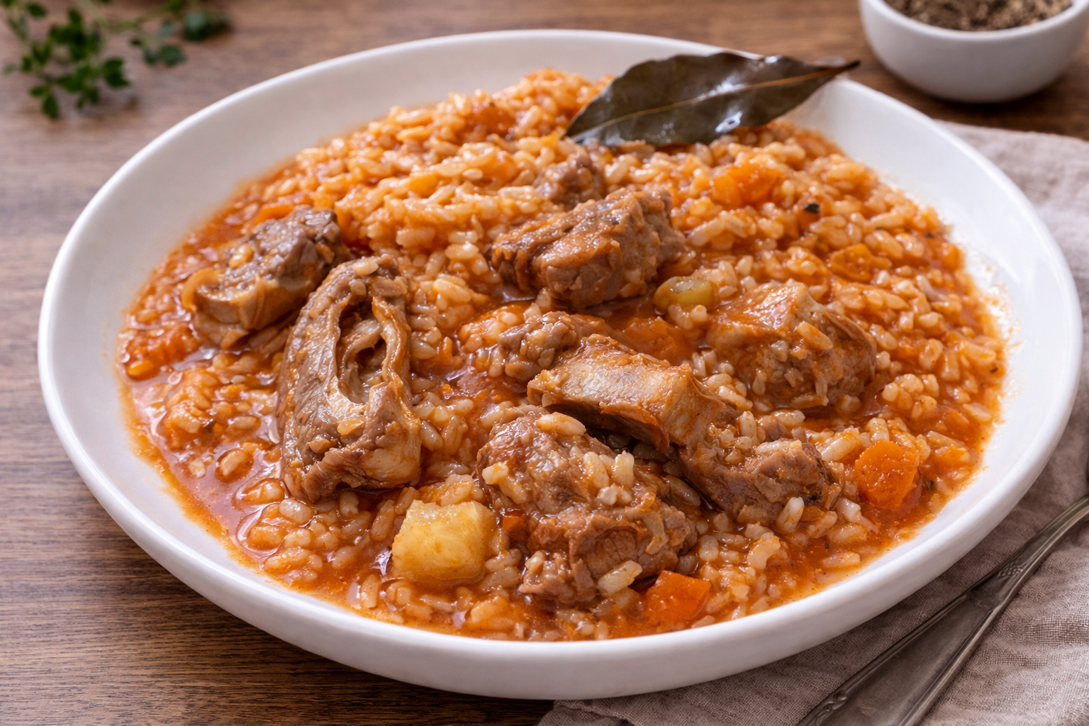 Riz aux travers et légumes façon Cookeo